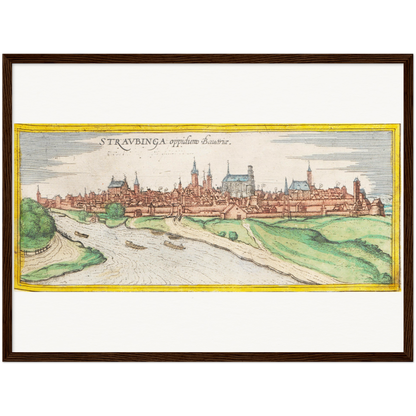 Historische Stadtansicht Straubing um 1570