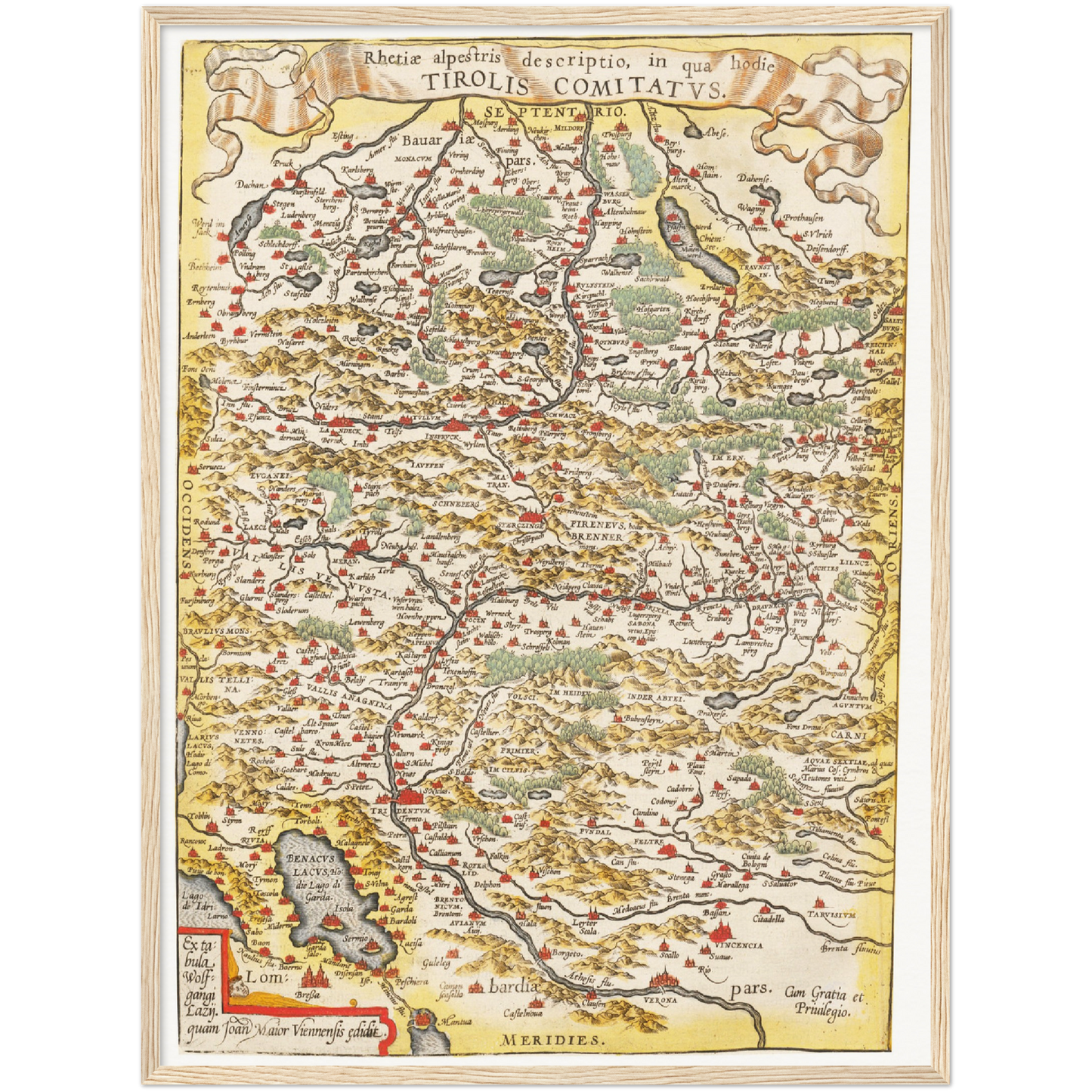 Historical city map  Test product horizontal 3 sizes