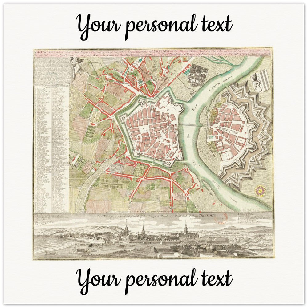 Personalisierte historische deutsche Stadtansichten