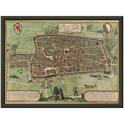 Historical city map  Test product horizontal 3 sizes