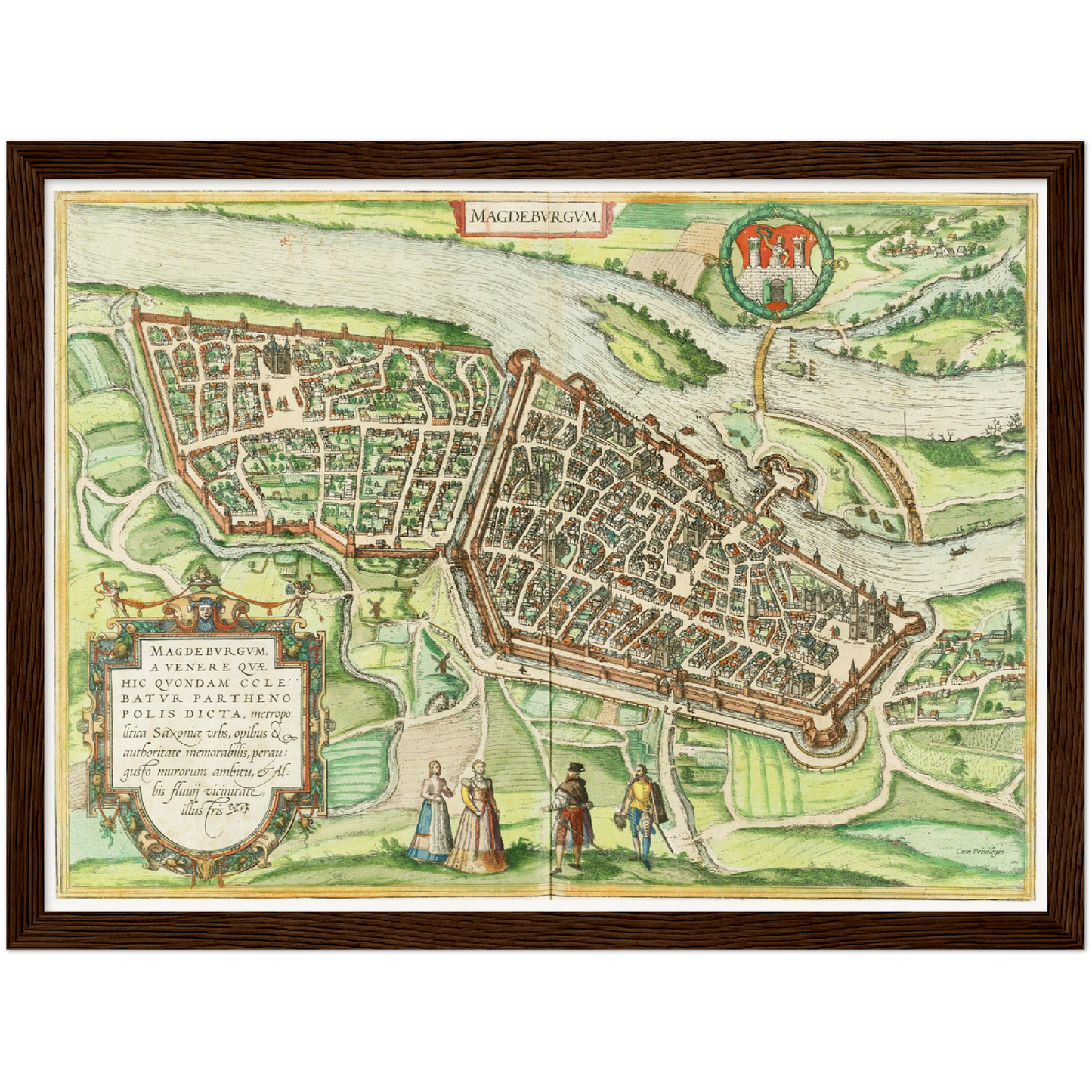 Historical city map  Test product horizontal 3 sizes