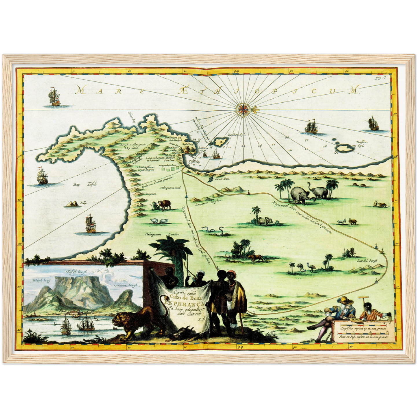 Historical city map  Test product horizontal 3 sizes