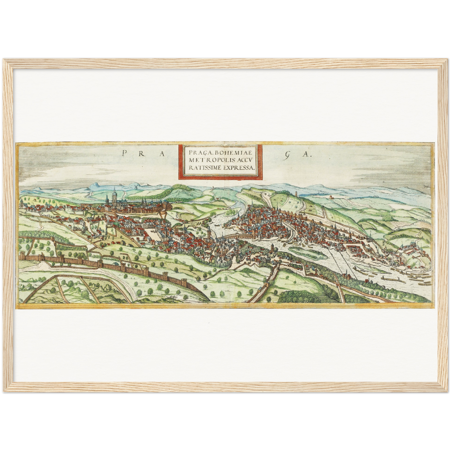 Historical city map  Test product horizontal 3 sizes