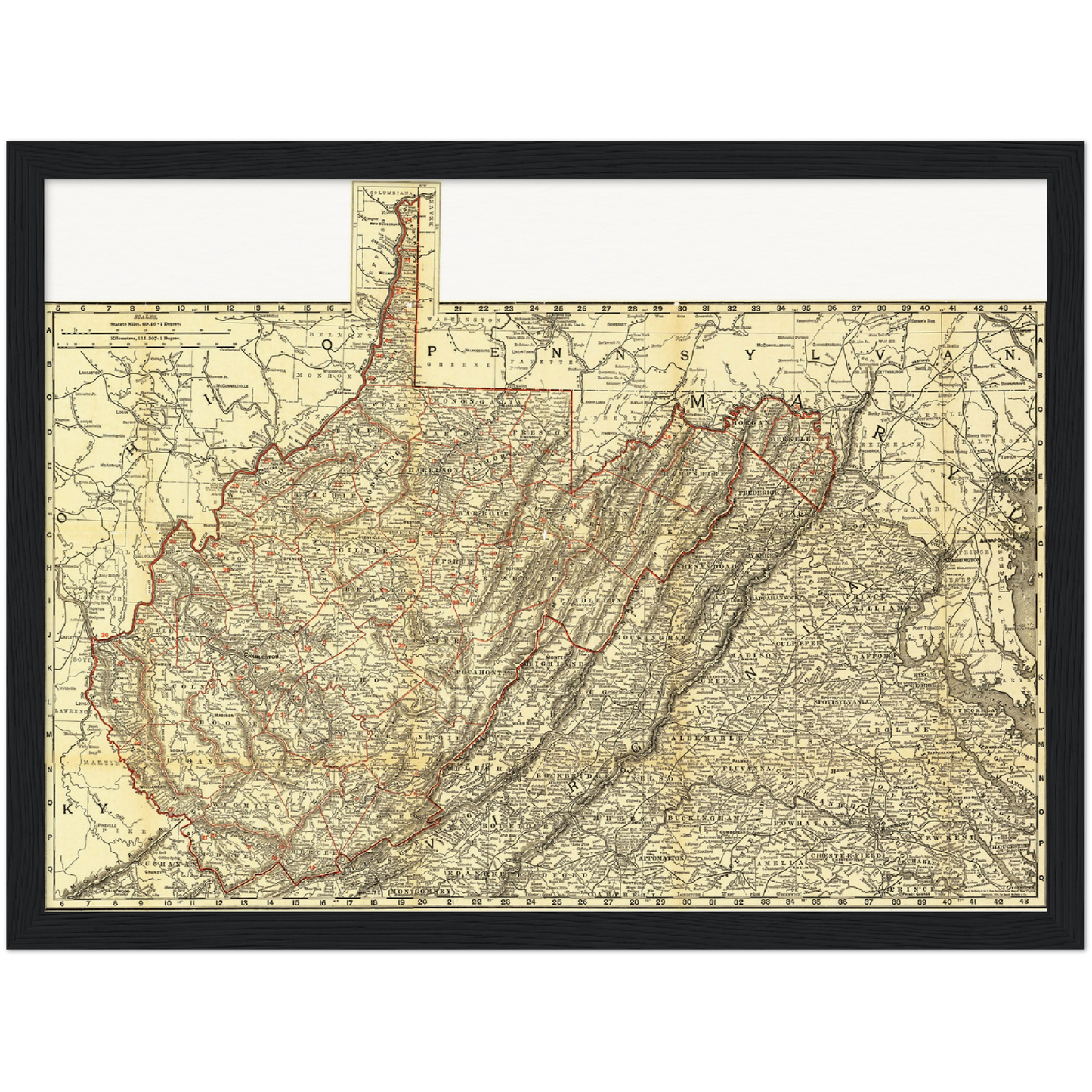 Historical city map  Test product horizontal 3 sizes