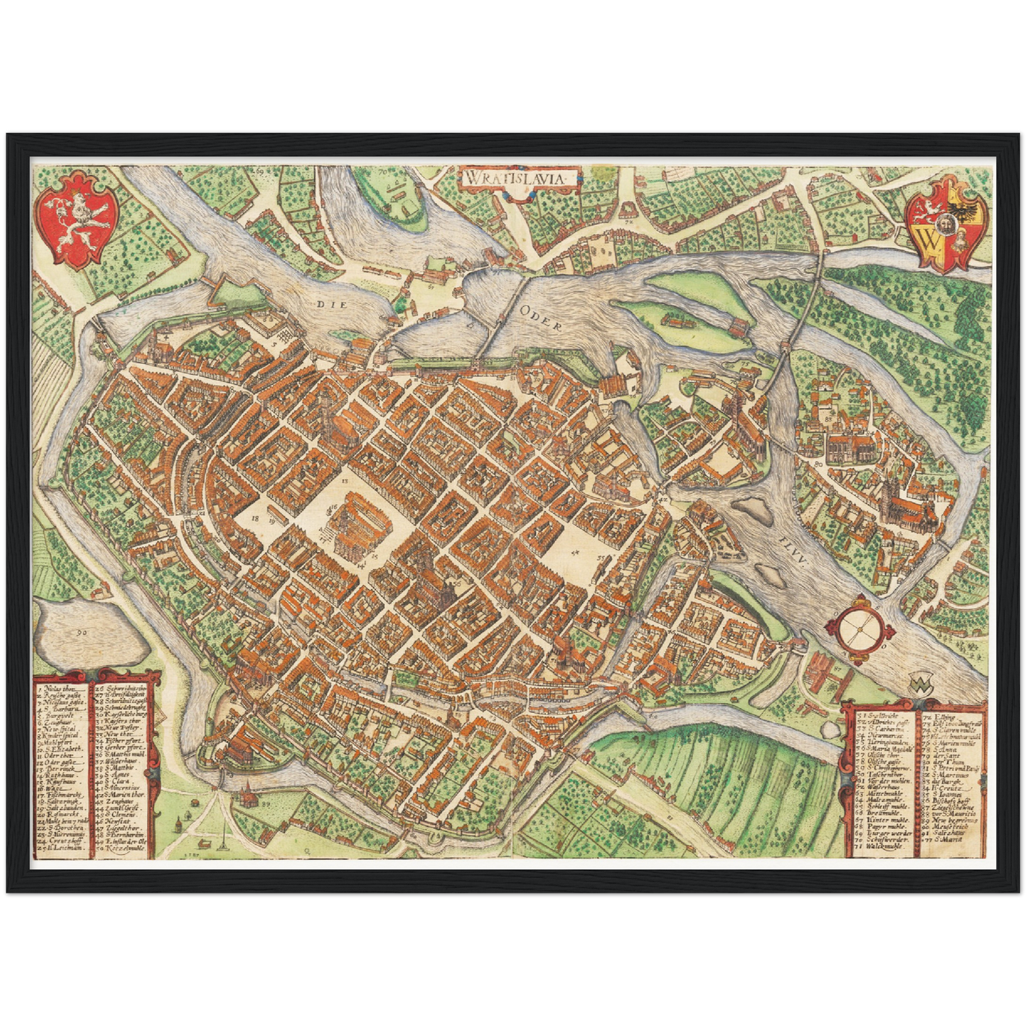 Historical city map  Test product horizontal 3 sizes