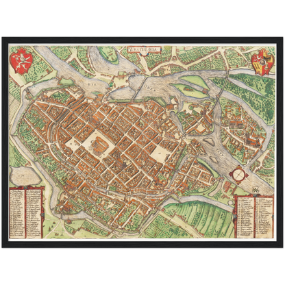 Historical city map  Test product horizontal 3 sizes