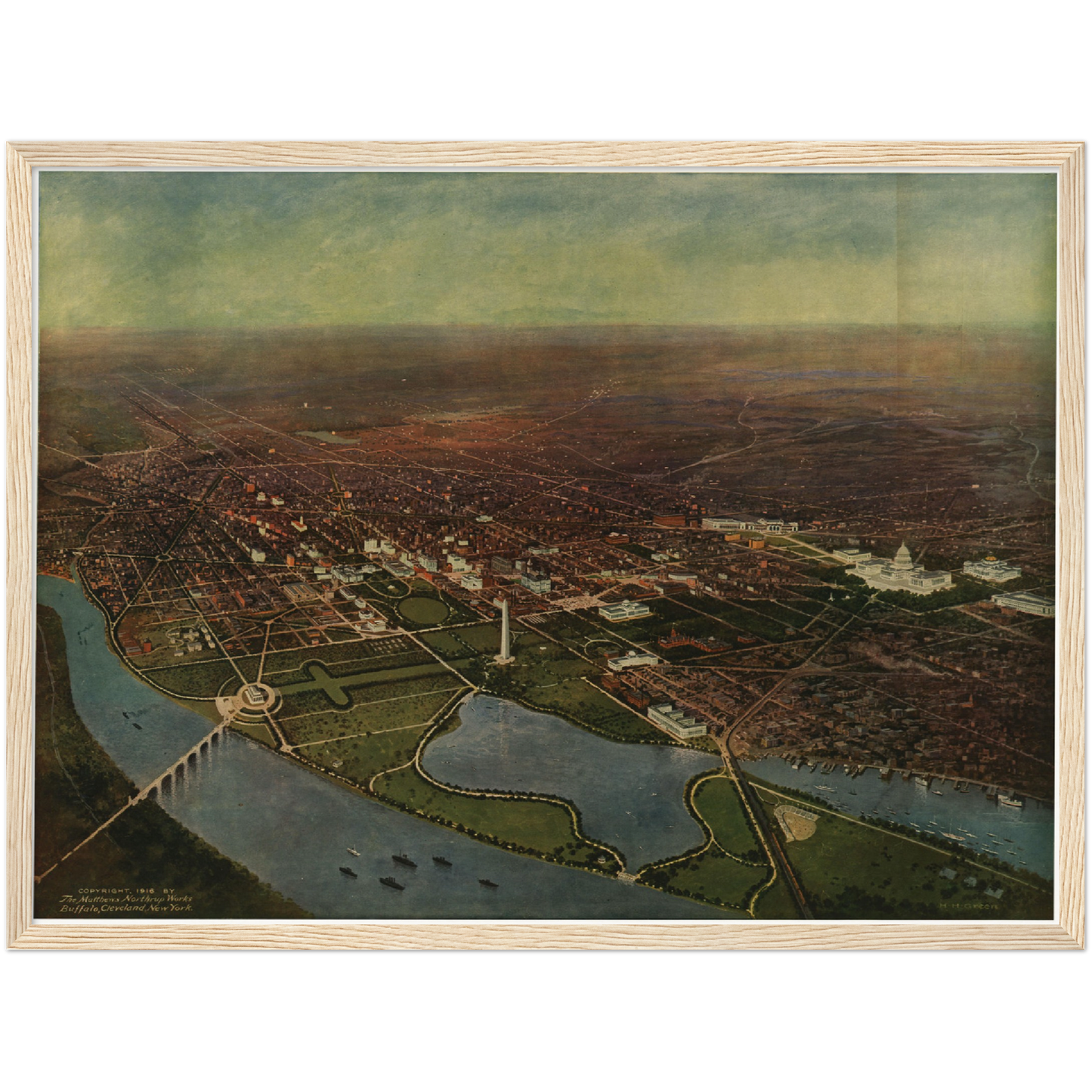 Historical city map  Test product horizontal 3 sizes