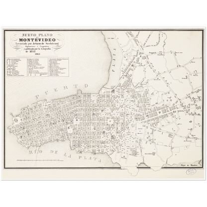 Historical city map  Test product horizontal 3 sizes