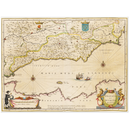 Historical city map  Test product horizontal 3 sizes