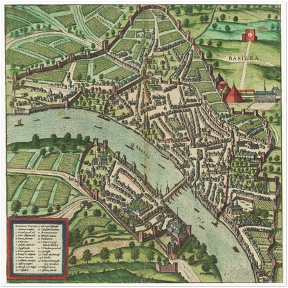 Historical city map  Test product horizontal 3 sizes