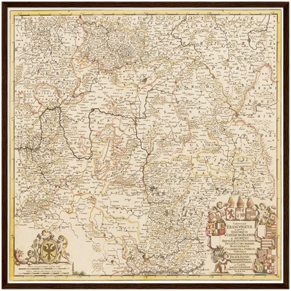 Historische Landkarte Franken um 1698