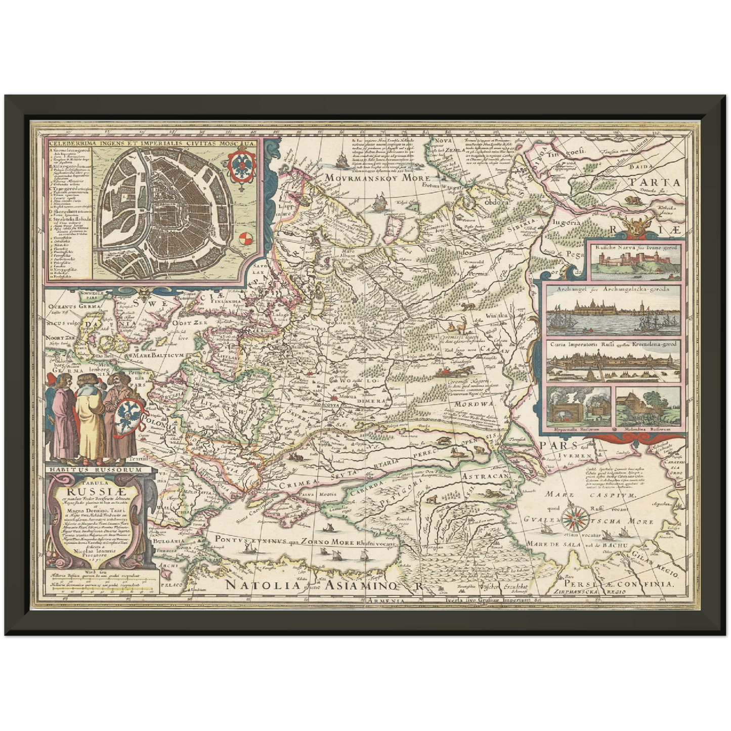 Historical city map  Test product horizontal 3 sizes