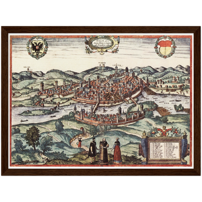 Historical city map  Test product horizontal 3 sizes