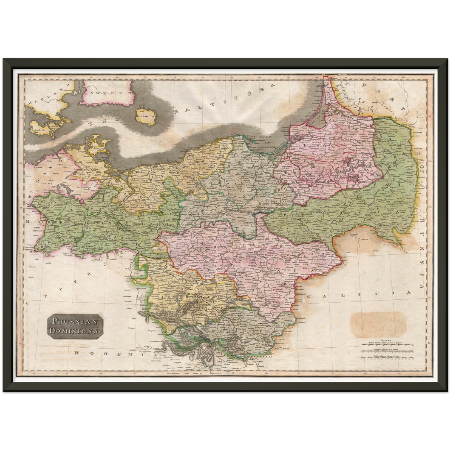 Historische Landkarte Preußen um 1815