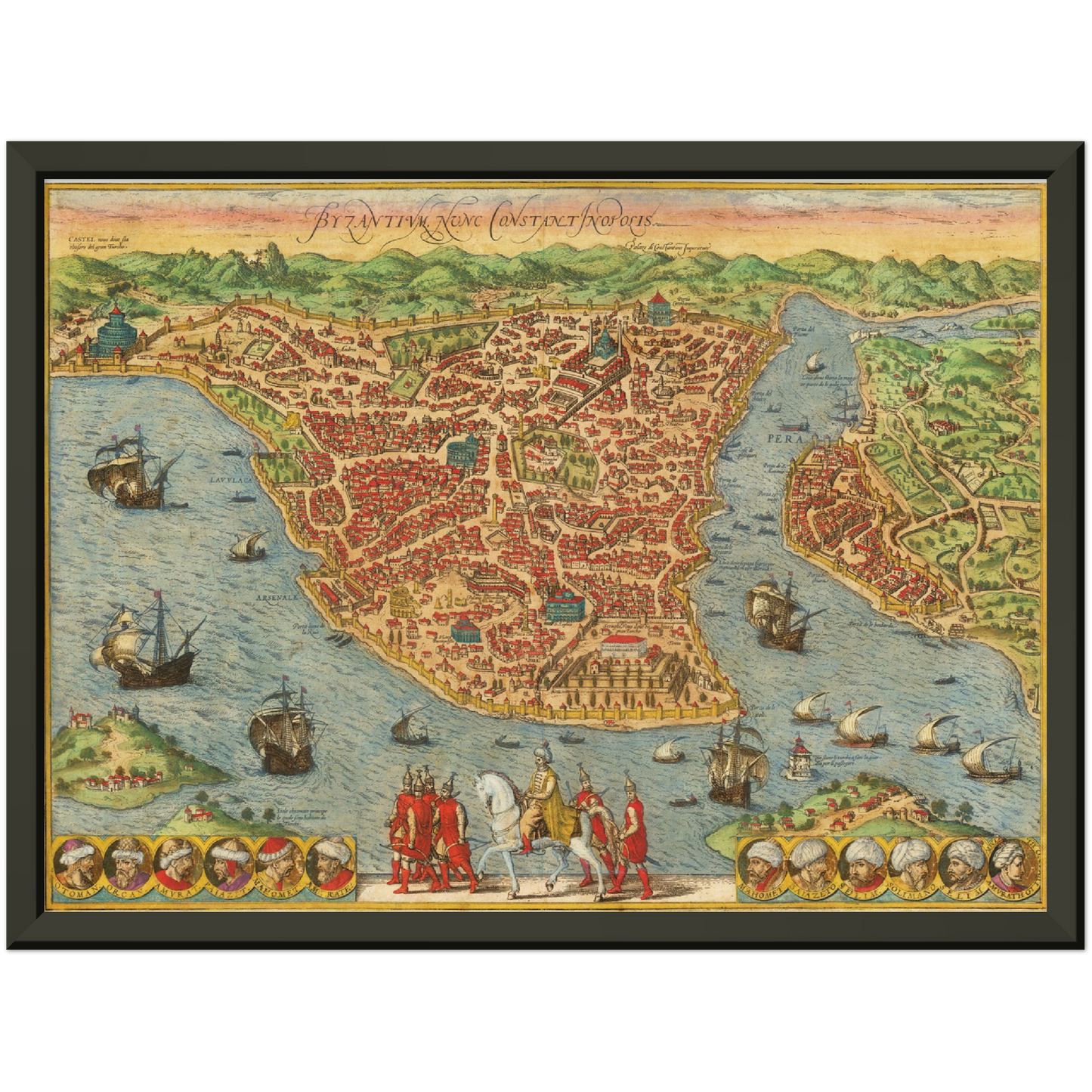 Historical city map  Test product horizontal 3 sizes