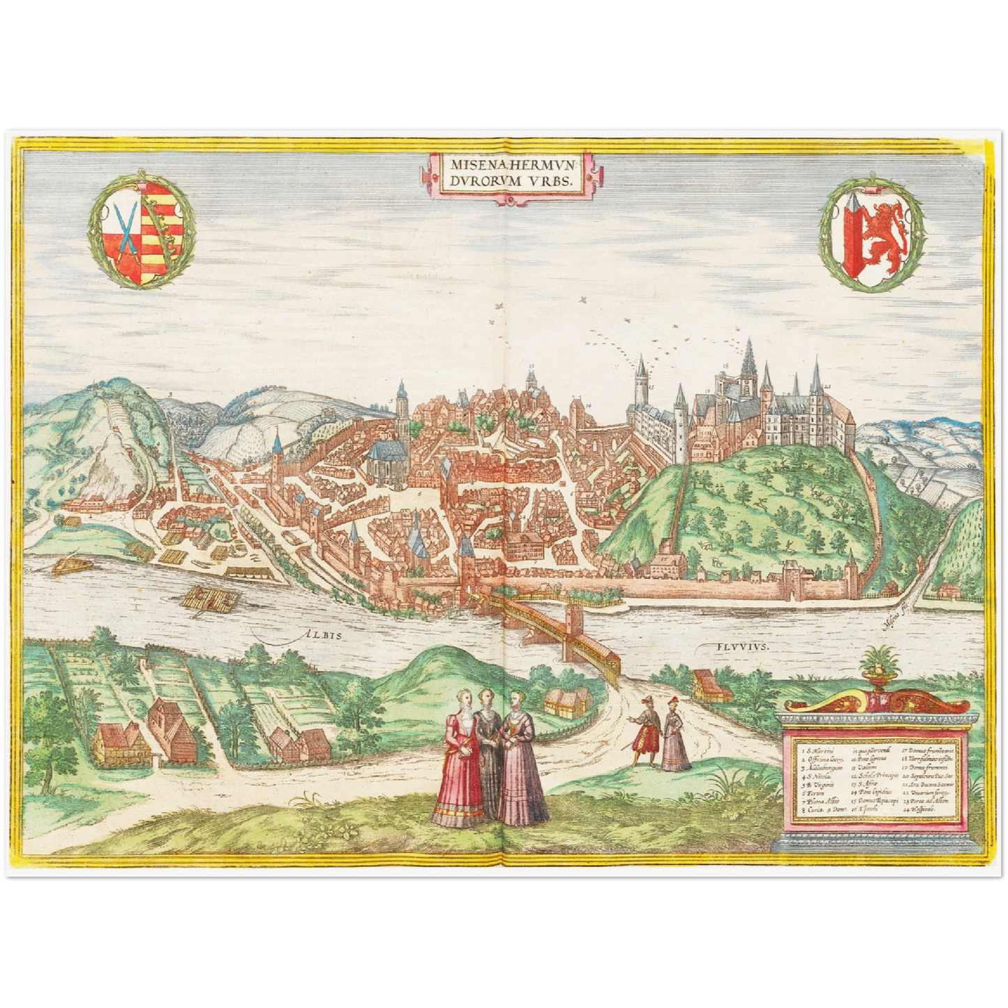 Historical city map  Test product horizontal 3 sizes