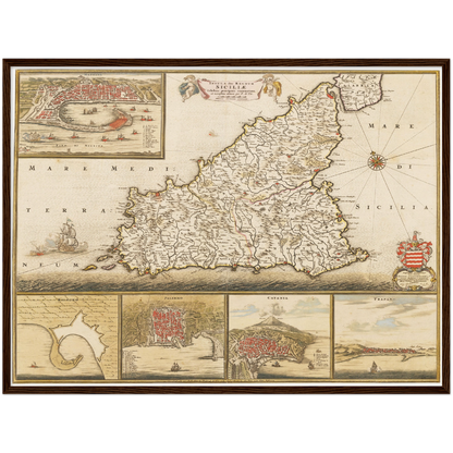 Historical city map  Test product horizontal 3 sizes