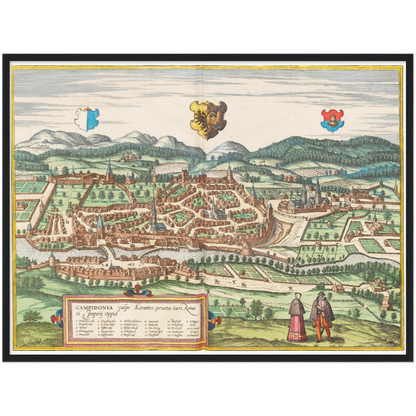 Historical city map  Test product horizontal 3 sizes