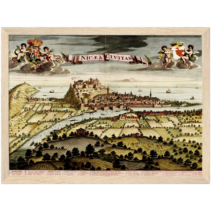 Historischer Stadtansicht Nizza um 1700