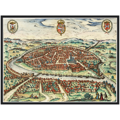 Historical city map  Test product horizontal 3 sizes