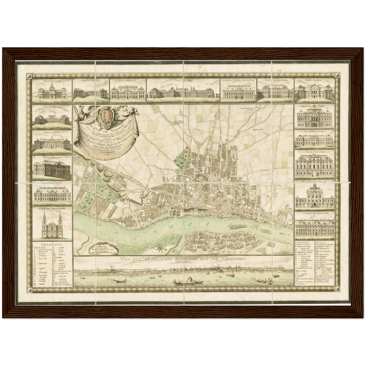 Historical city map  Test product horizontal 3 sizes