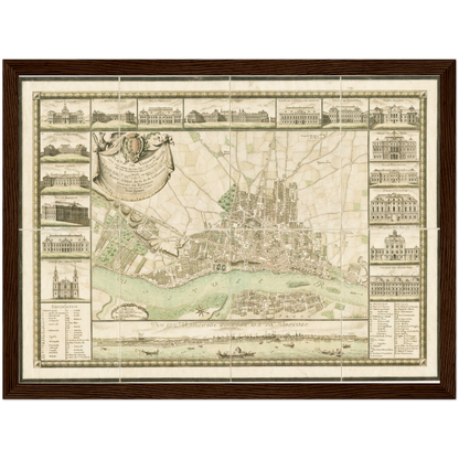Historical city map  Test product horizontal 3 sizes